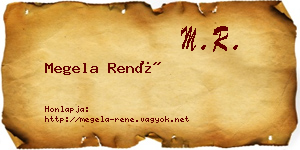 Megela René névjegykártya